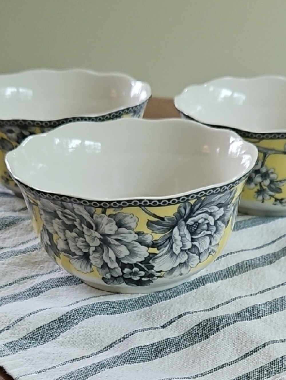 222 Fifth Adelaide Fine China Bowls, set of 3